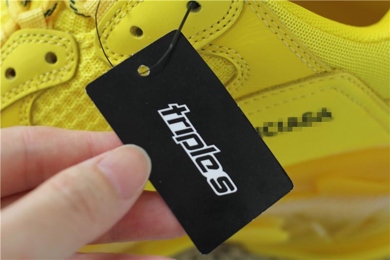 PK GOD PARIS TRIPLE S CLEAR SOLE TRAINER all yellow READY TO SHIP